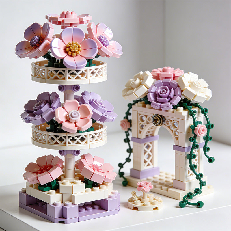 DIY Floral Garden Pavilion Building Set