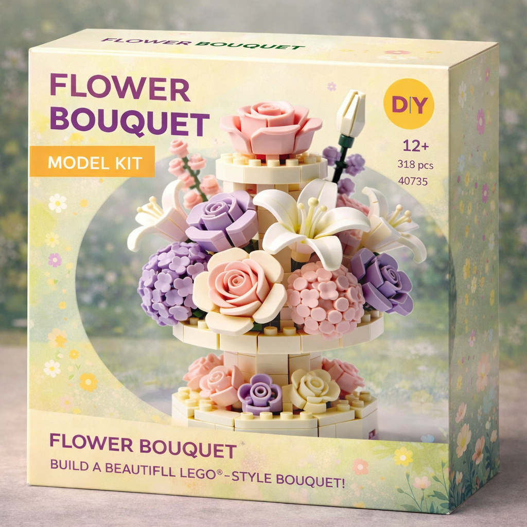 DIY Eternal Bloom Floral Display Building Set