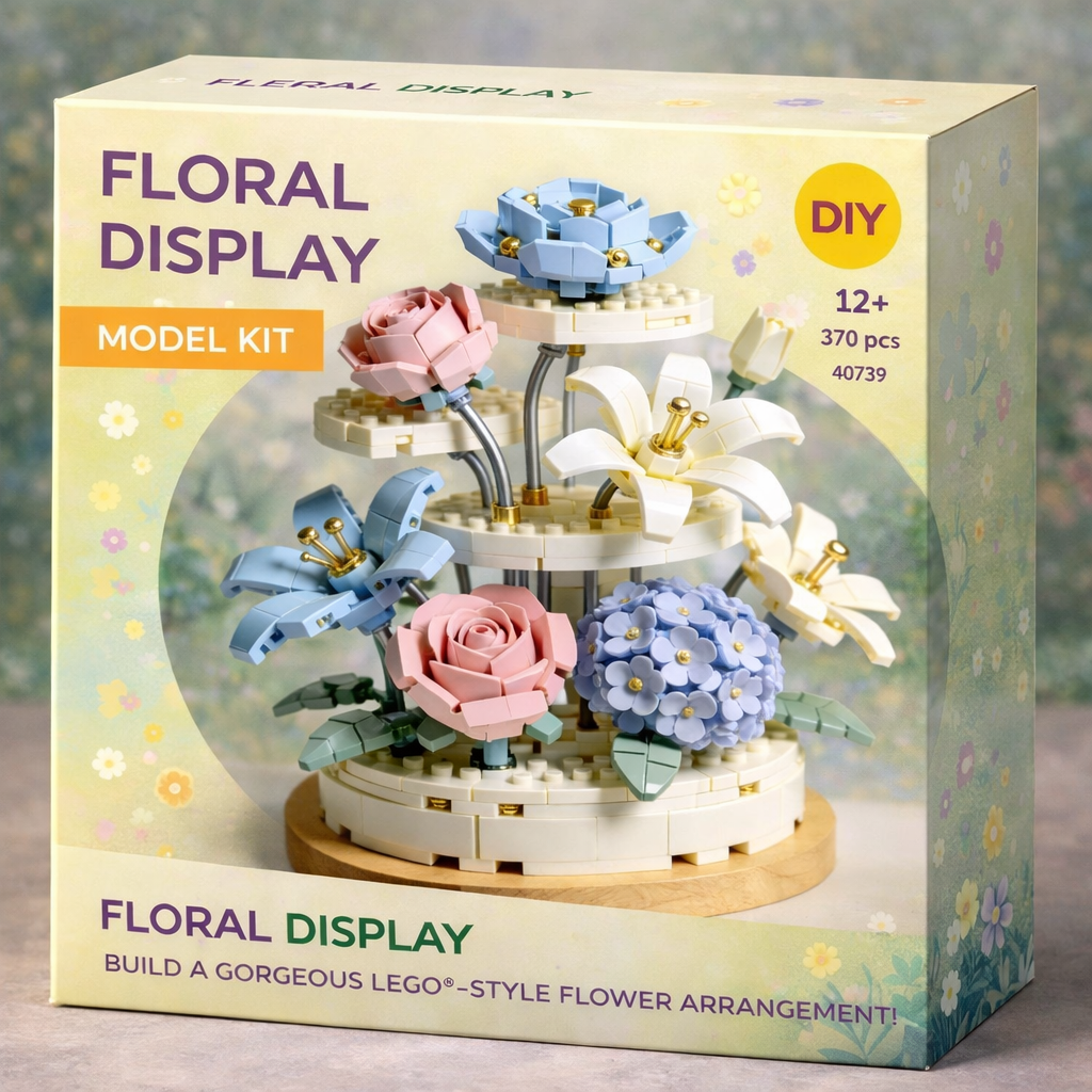 DIY Luxury Rotating Floral Display Building Set